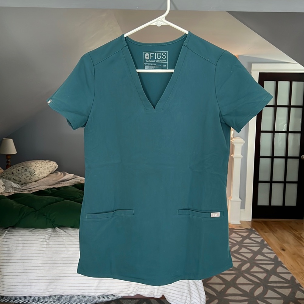 Figs XXS Casma Three Pocket Scrub Caribbean Blue